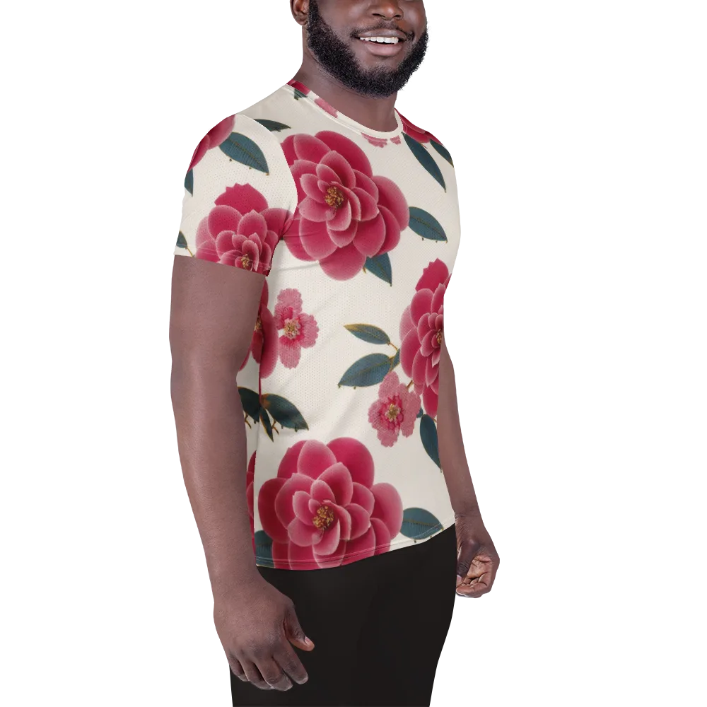 Tea Garden on Men's Athletic T-Shirt — Right