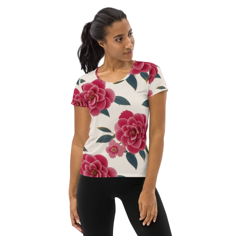 Tea Garden on Women's Athletic T-Shirt — Front
