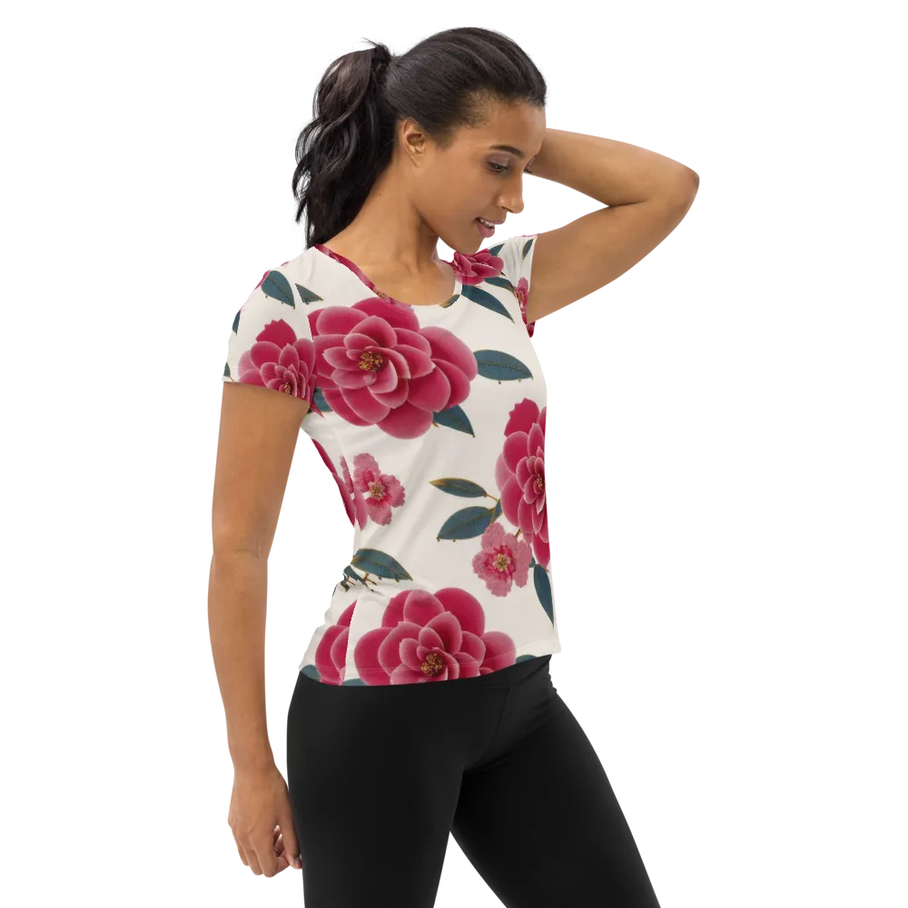Tea Garden on Women's Athletic T-Shirt — Right