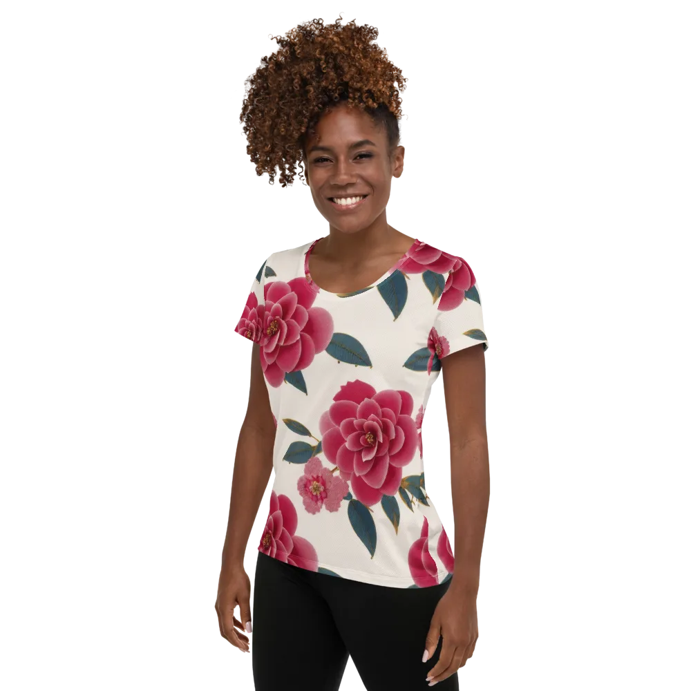 Tea Garden on Women's Athletic T-Shirt — Left