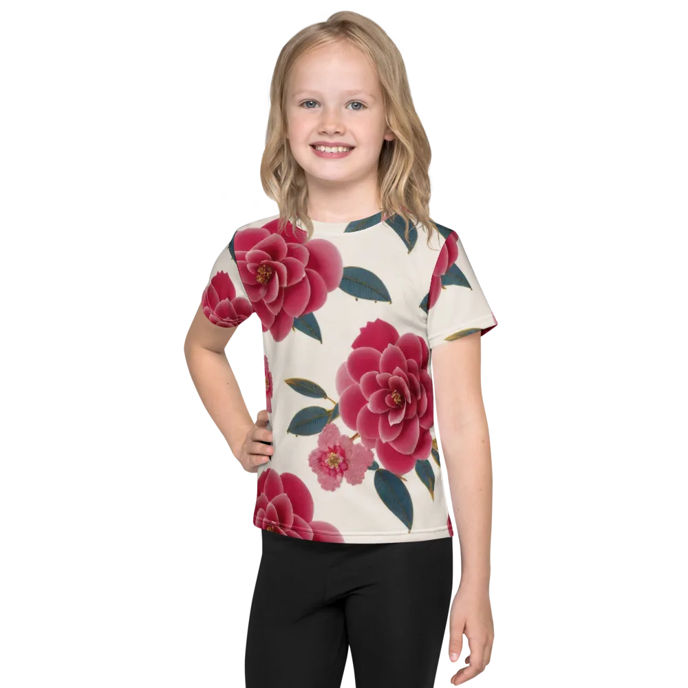 Tea Garden on Kids Crew Neck T-Shirt — Front