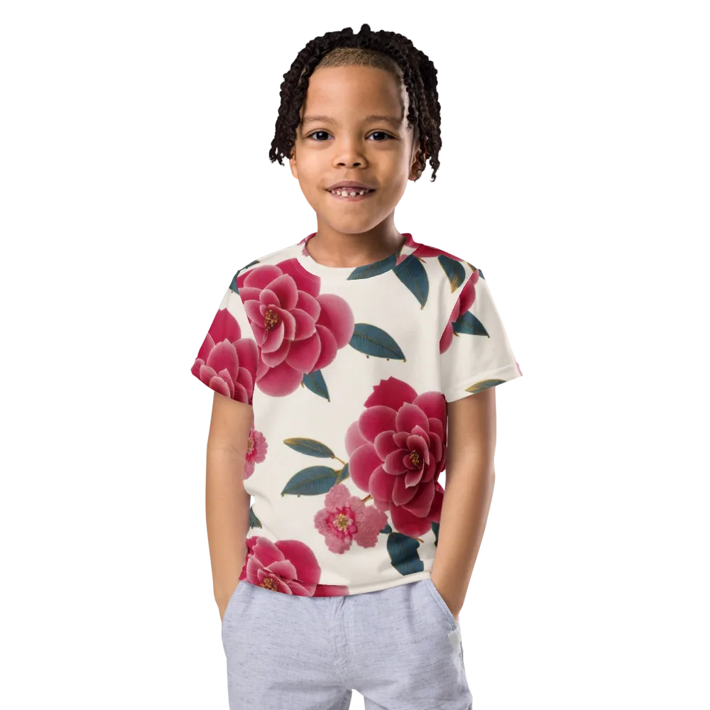 Tea Garden on Kids Crew Neck T-Shirt — Front