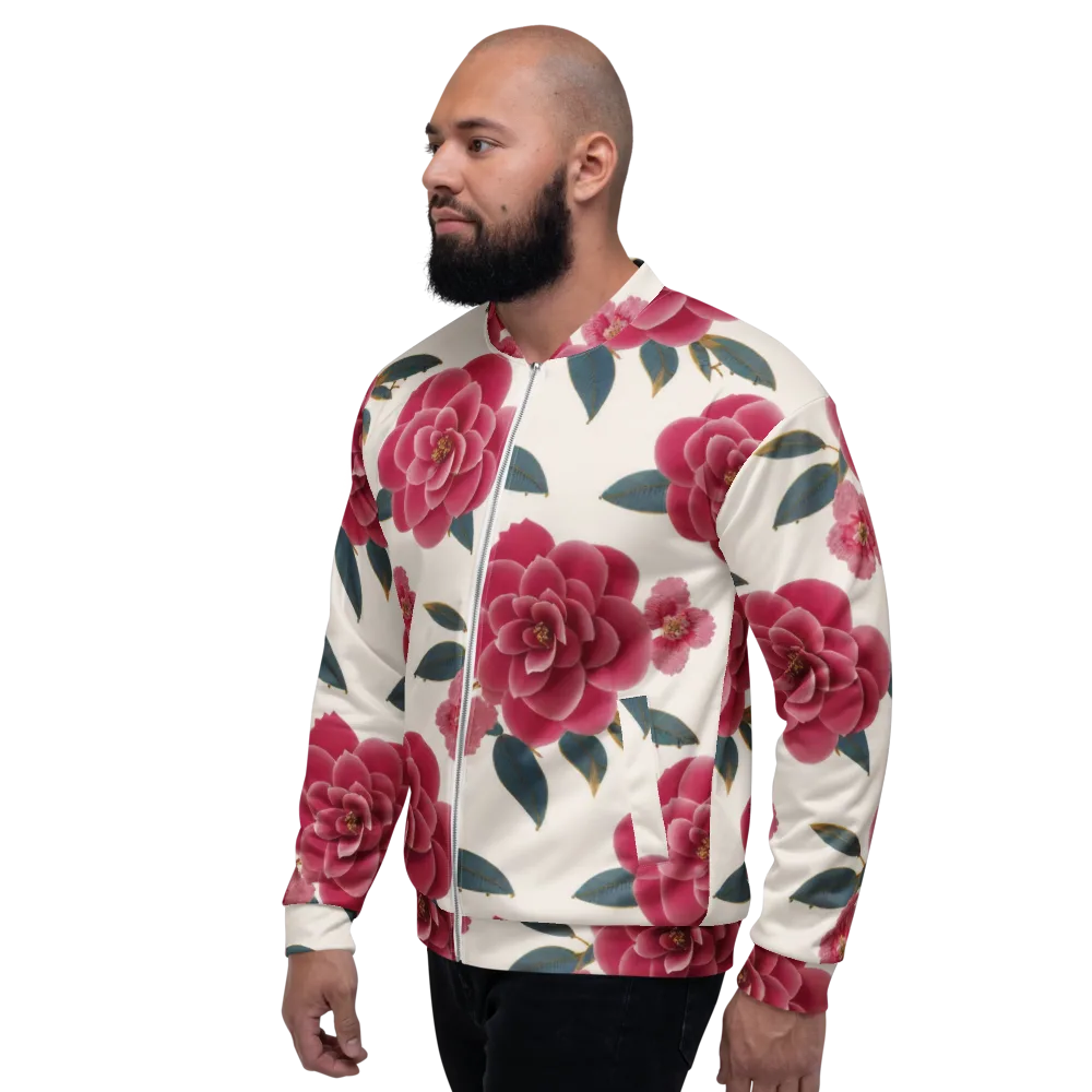 Tea Garden on Bomber Jacket — Left