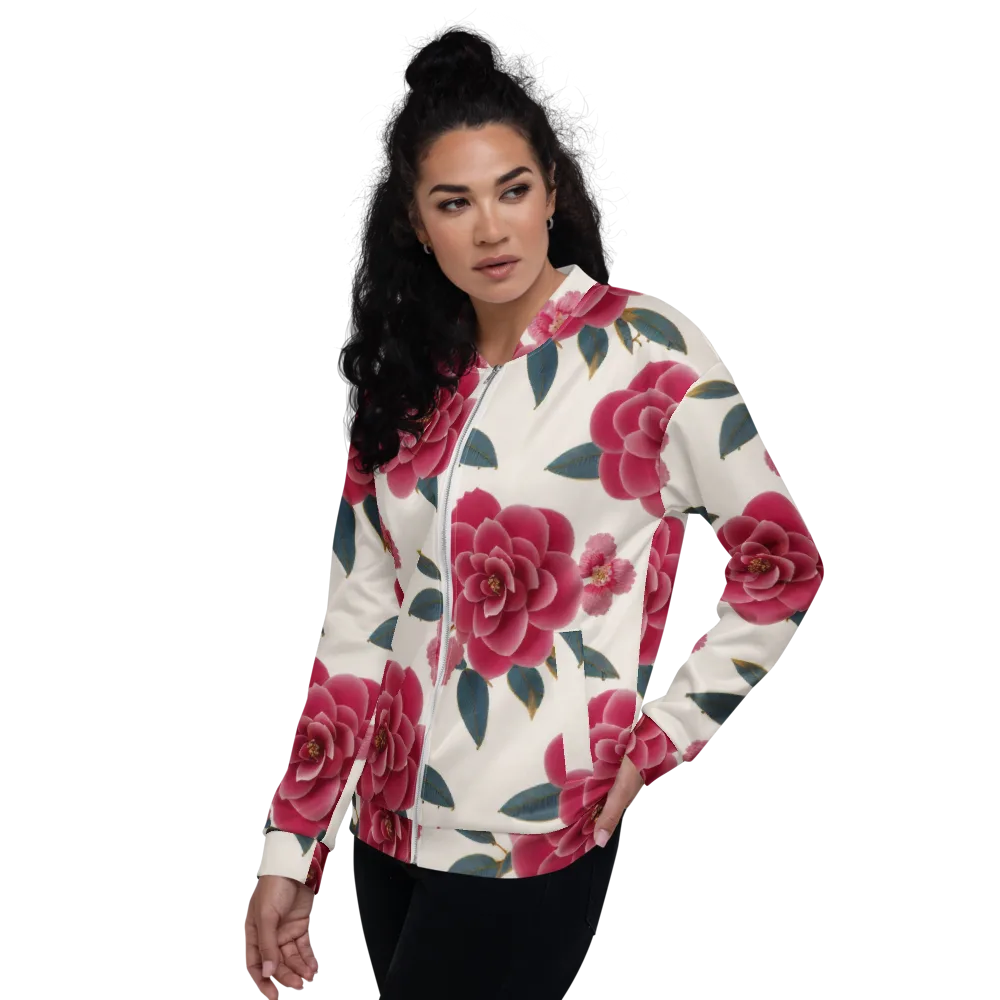 Tea Garden on Bomber Jacket — Left