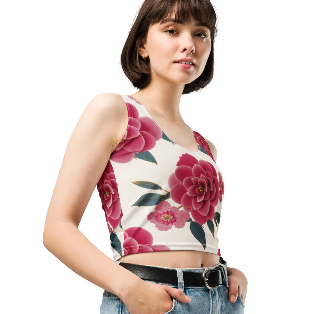 Tea Garden on Crop Top — Right Front