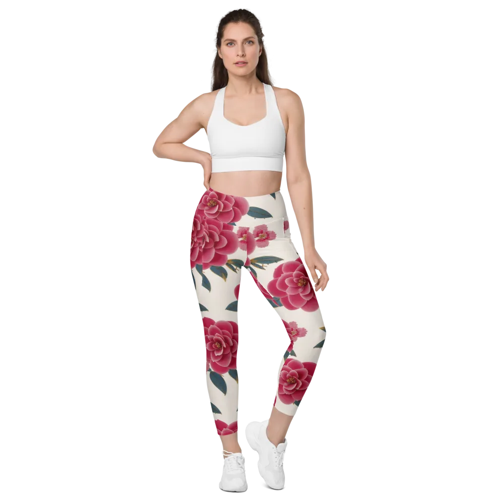 Tea Garden on Leggings with Pockets — Front