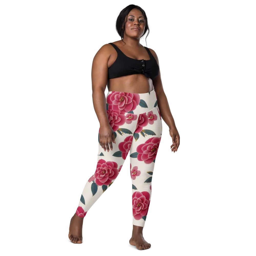 Tea Garden on Leggings with Pockets — Front