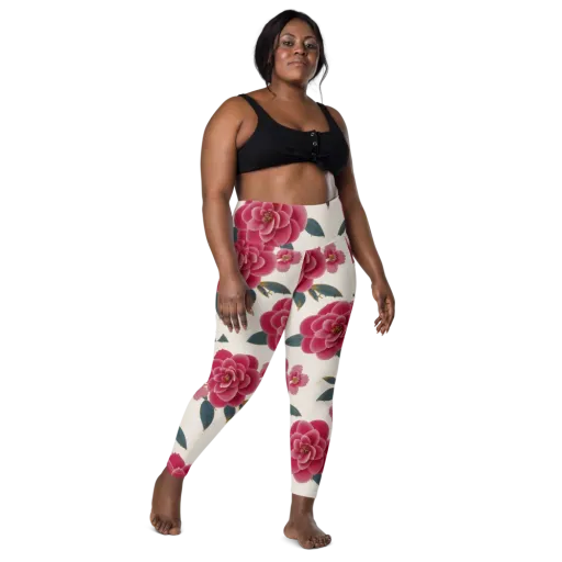 Tea Garden on a Leggings with Pockets