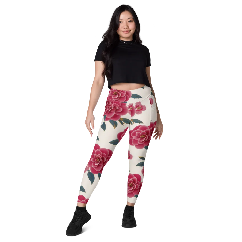 Tea Garden on Leggings with Pockets — Front