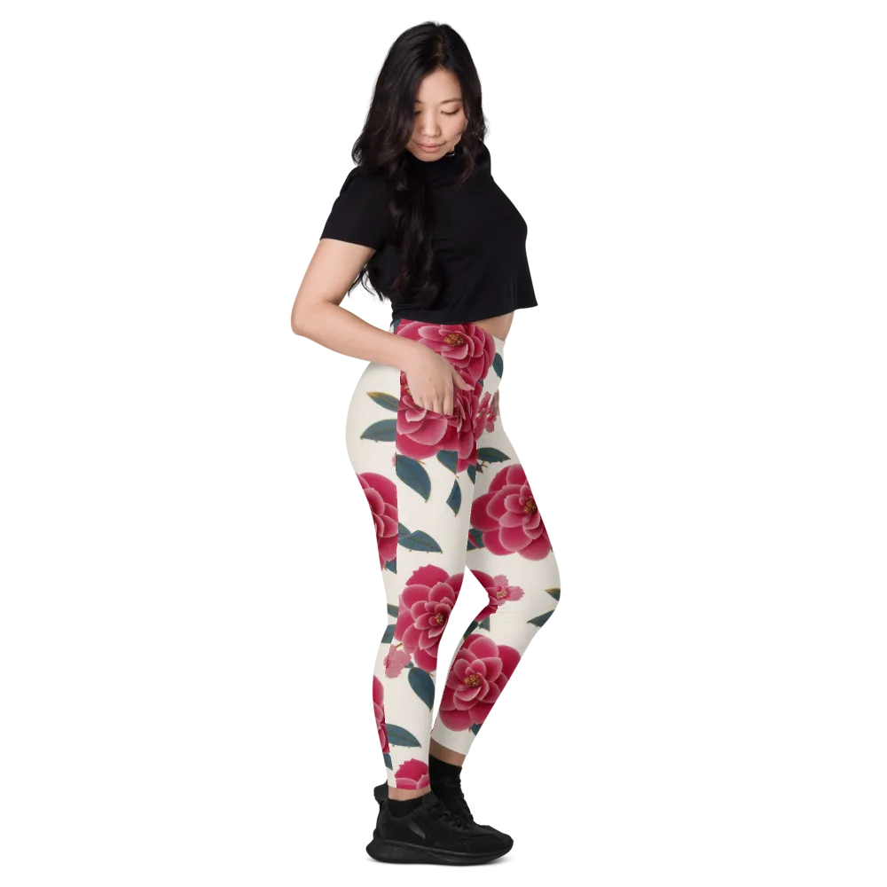 Tea Garden on Leggings with Pockets — Right