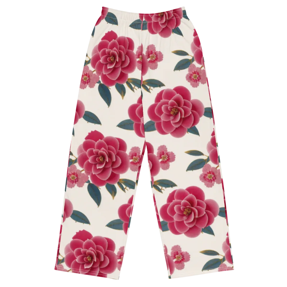 Tea Garden on Wide-Leg Pants — Front