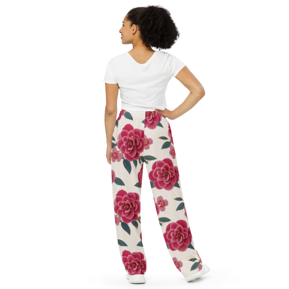 Tea Garden on Wide-Leg Pants — Back