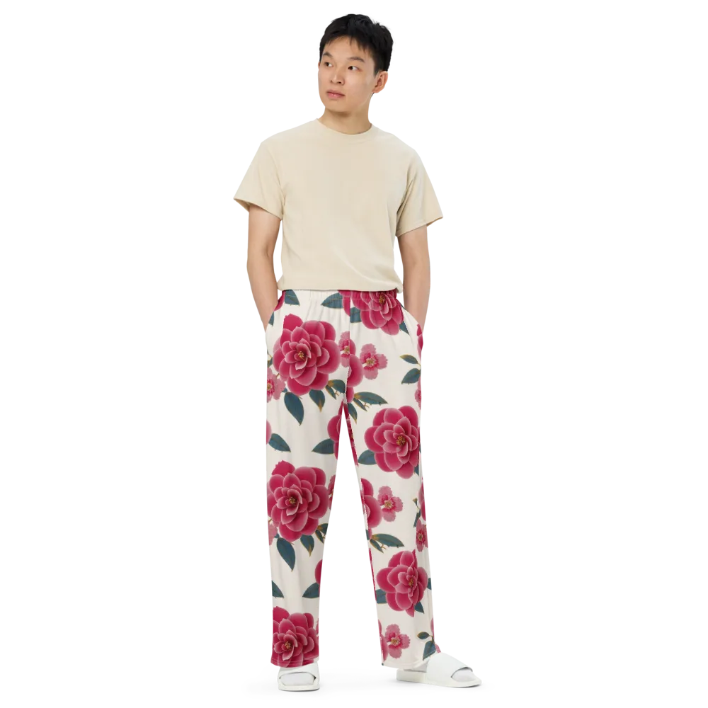 Tea Garden on Wide-Leg Pants — Front