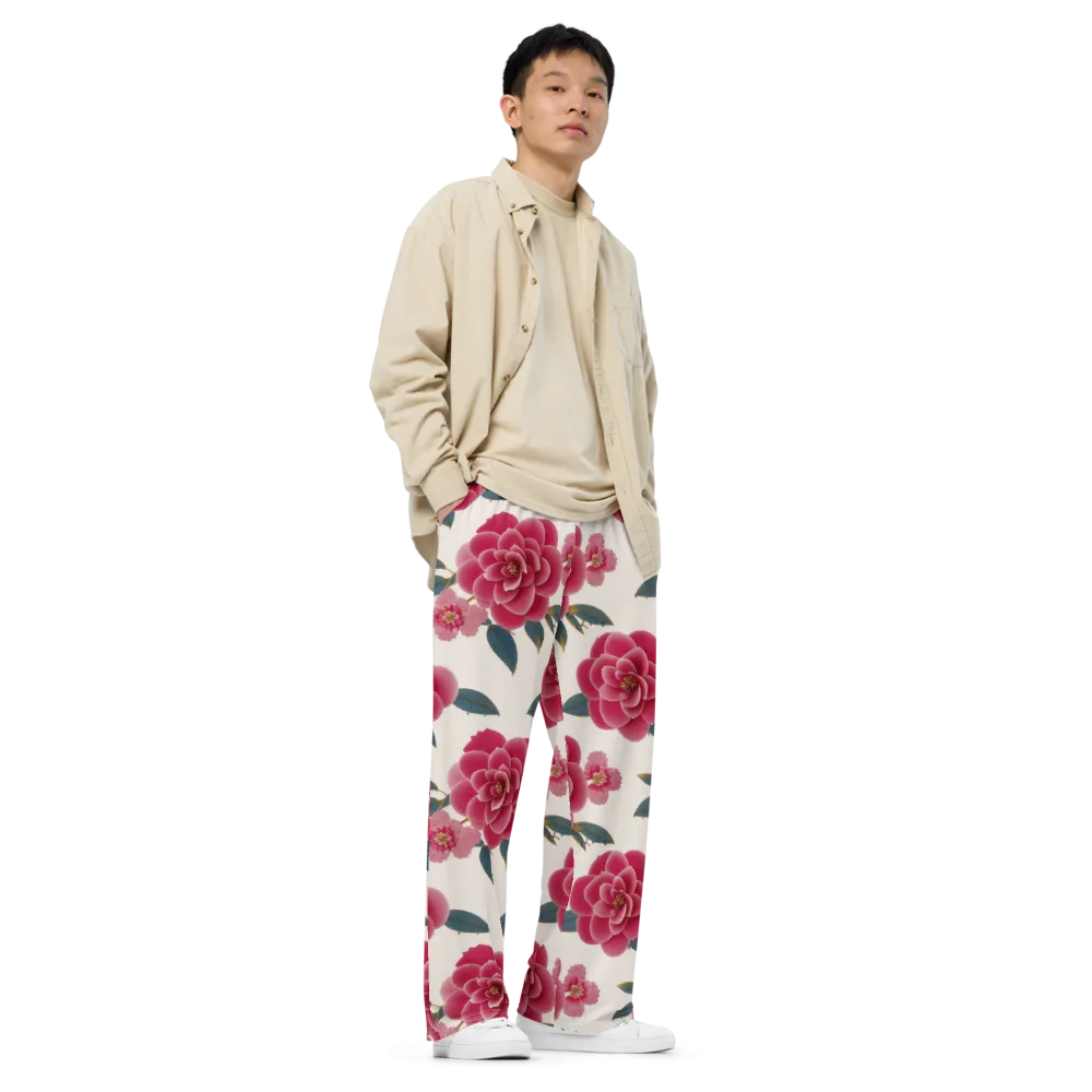 Tea Garden on Wide-Leg Pants — Right Front