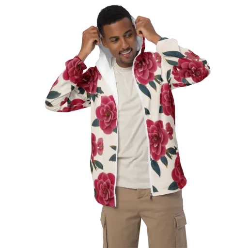 Tea Garden on a Men's Windbreaker