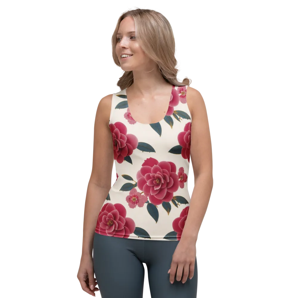 Tea Garden on Women's Tank Top — Front