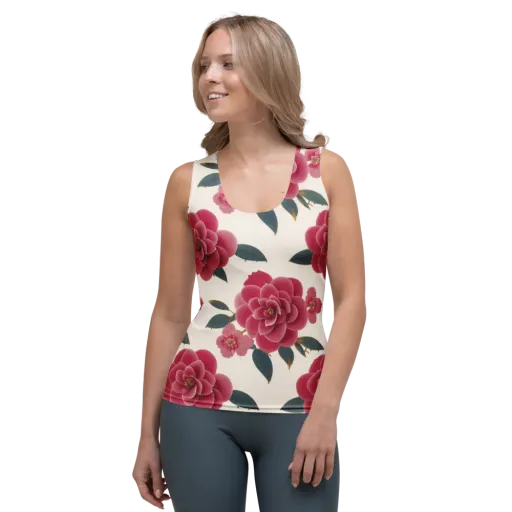 Tea Garden on a Women's Tank Top