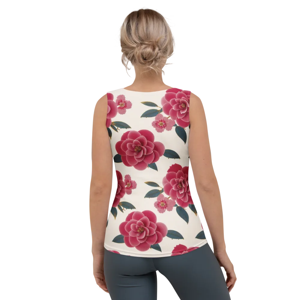 Tea Garden on Women's Tank Top — Back