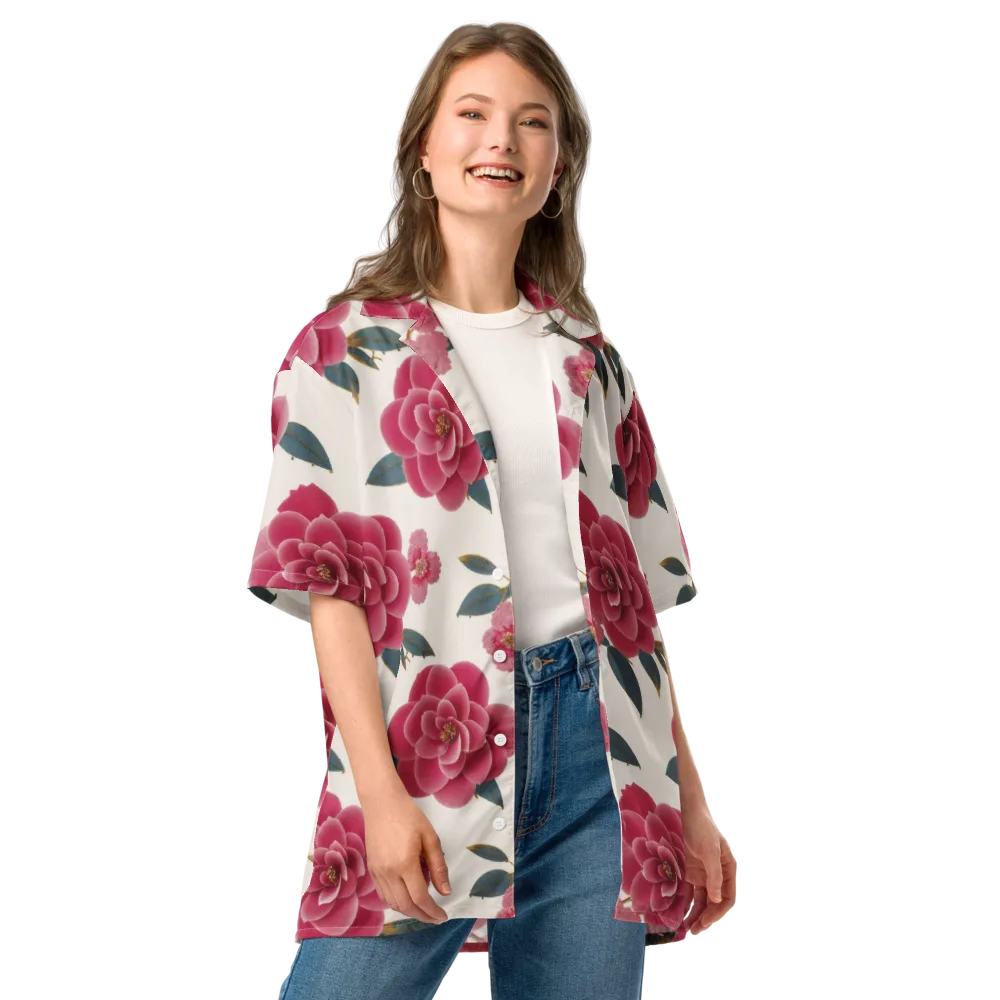 Tea Garden on Button Shirt — Front