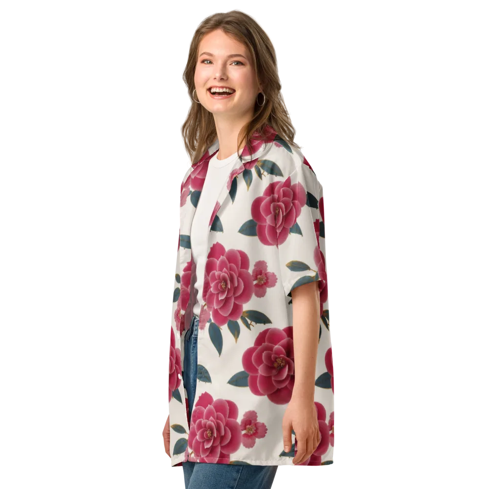 Tea Garden on Button Shirt — Left Front