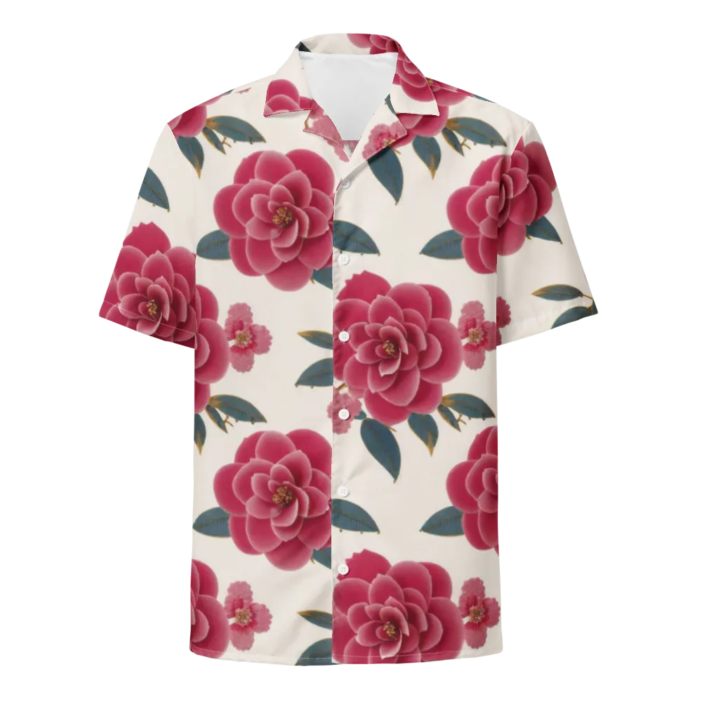 Tea Garden on Button Shirt — Front