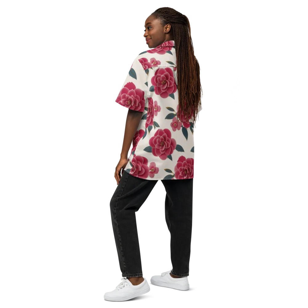 Tea Garden on Button Shirt — Back