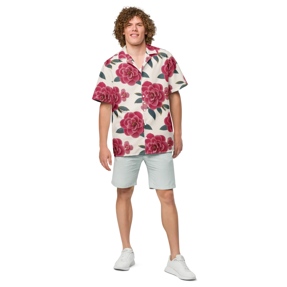 Tea Garden on Button Shirt — Front