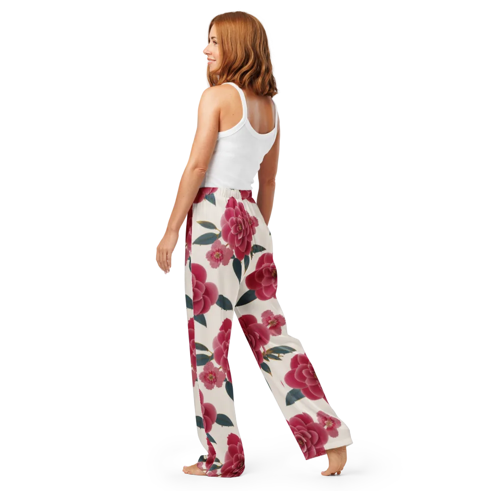 Tea Garden on Women's Pajama Pants — Back