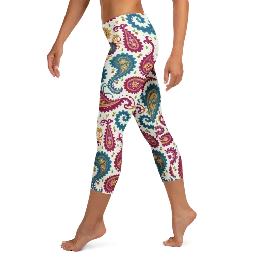 Paisley Bazaar on a Capri Leggings
