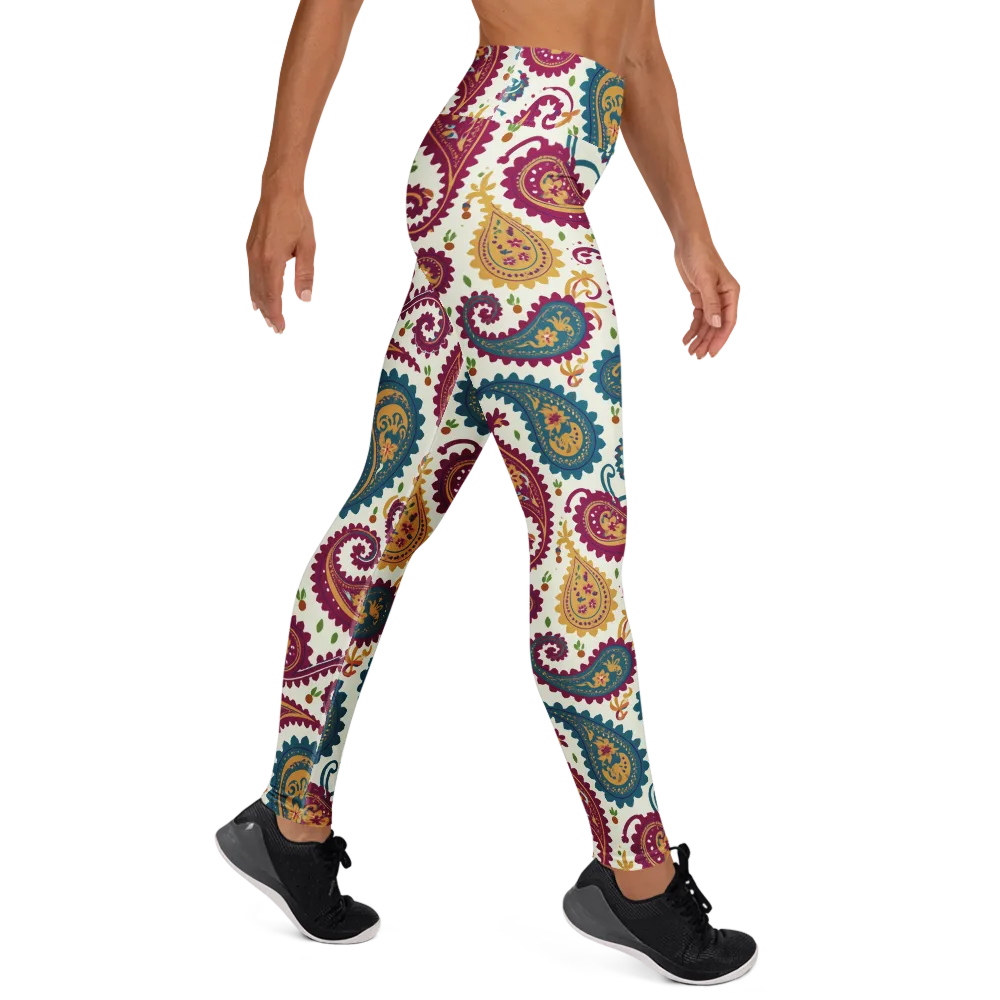 Paisley Bazaar on Yoga Leggings — Right