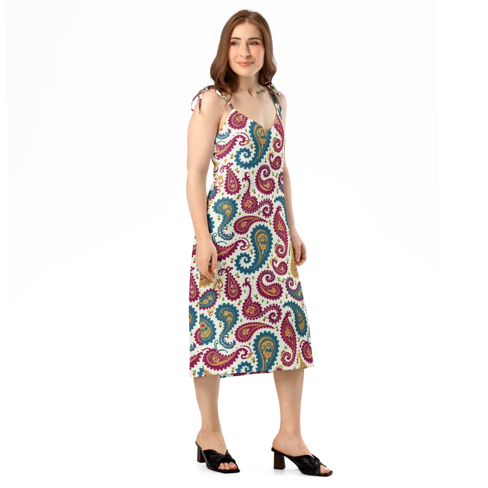 Paisley Bazaar on Slip Dress — Right Front