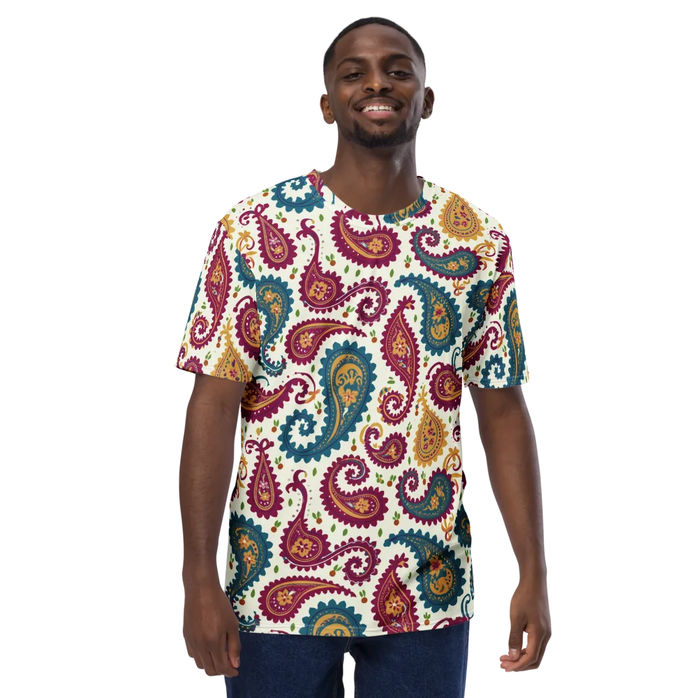 Paisley Bazaar on Men's Crew Neck T-Shirt — Front