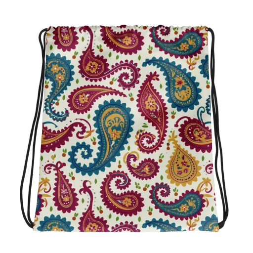 Paisley Bazaar on a Drawstring Bag