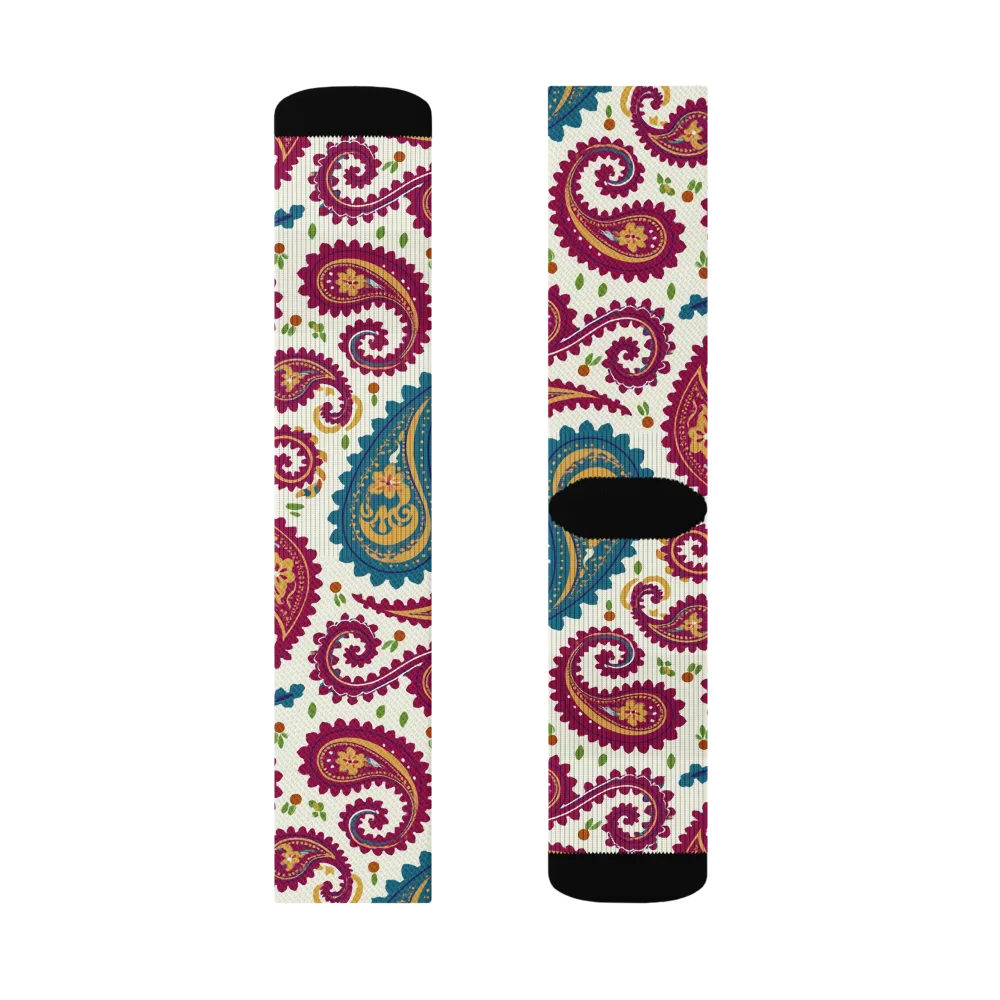 Paisley Bazaar on Socks — Left Sock