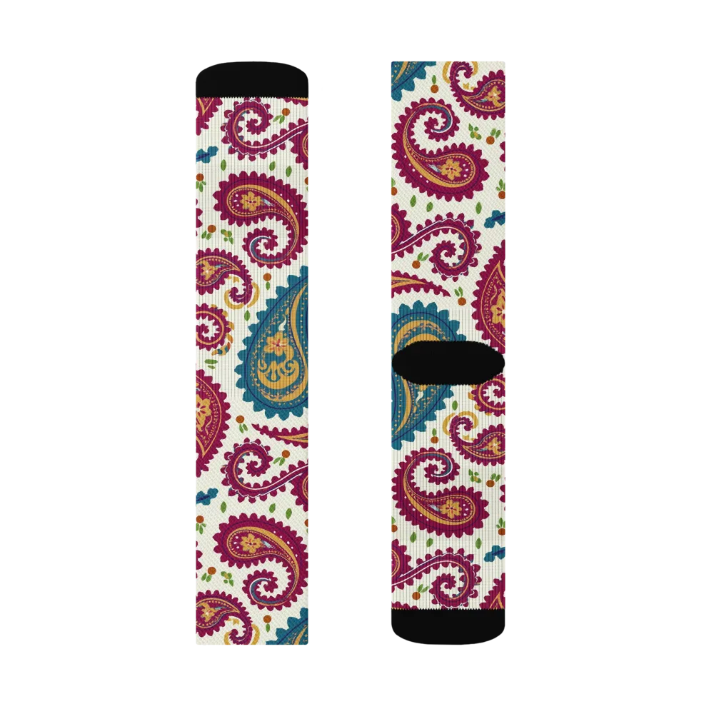 Paisley Bazaar on Socks — Right Sock
