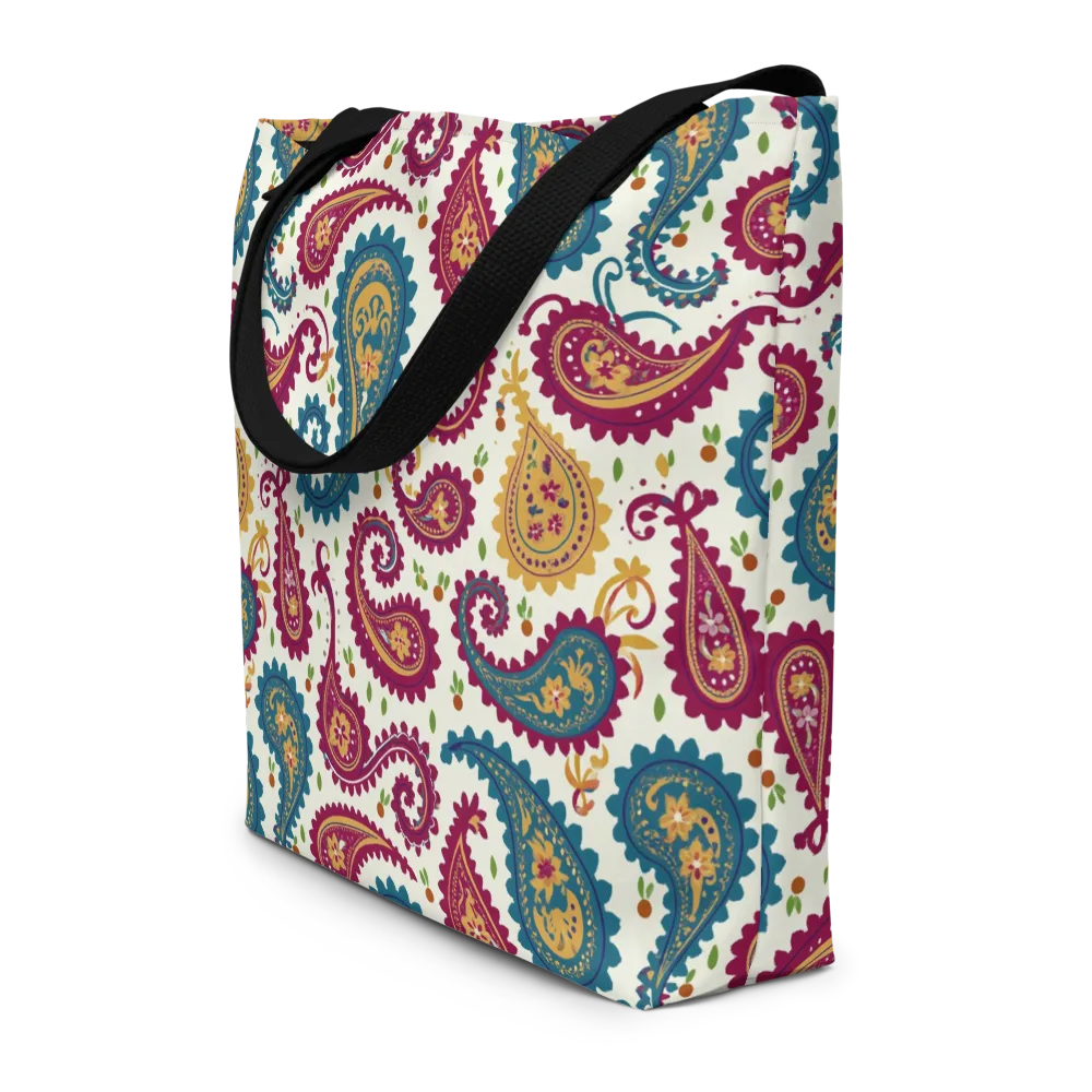 Paisley Bazaar on Large Tote Bag W/ Pocket — Front