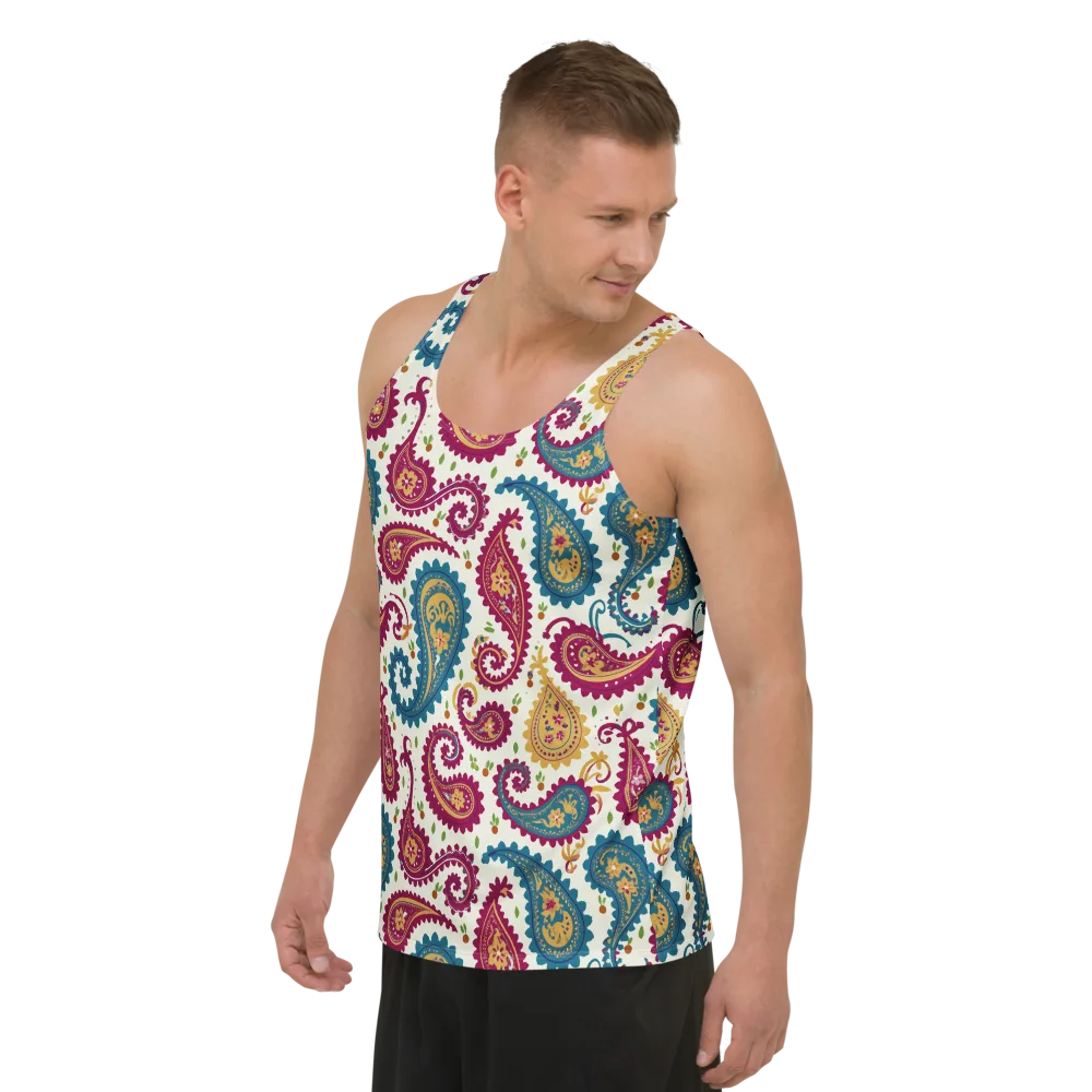 Paisley Bazaar on Men's Tank Top — Left Front