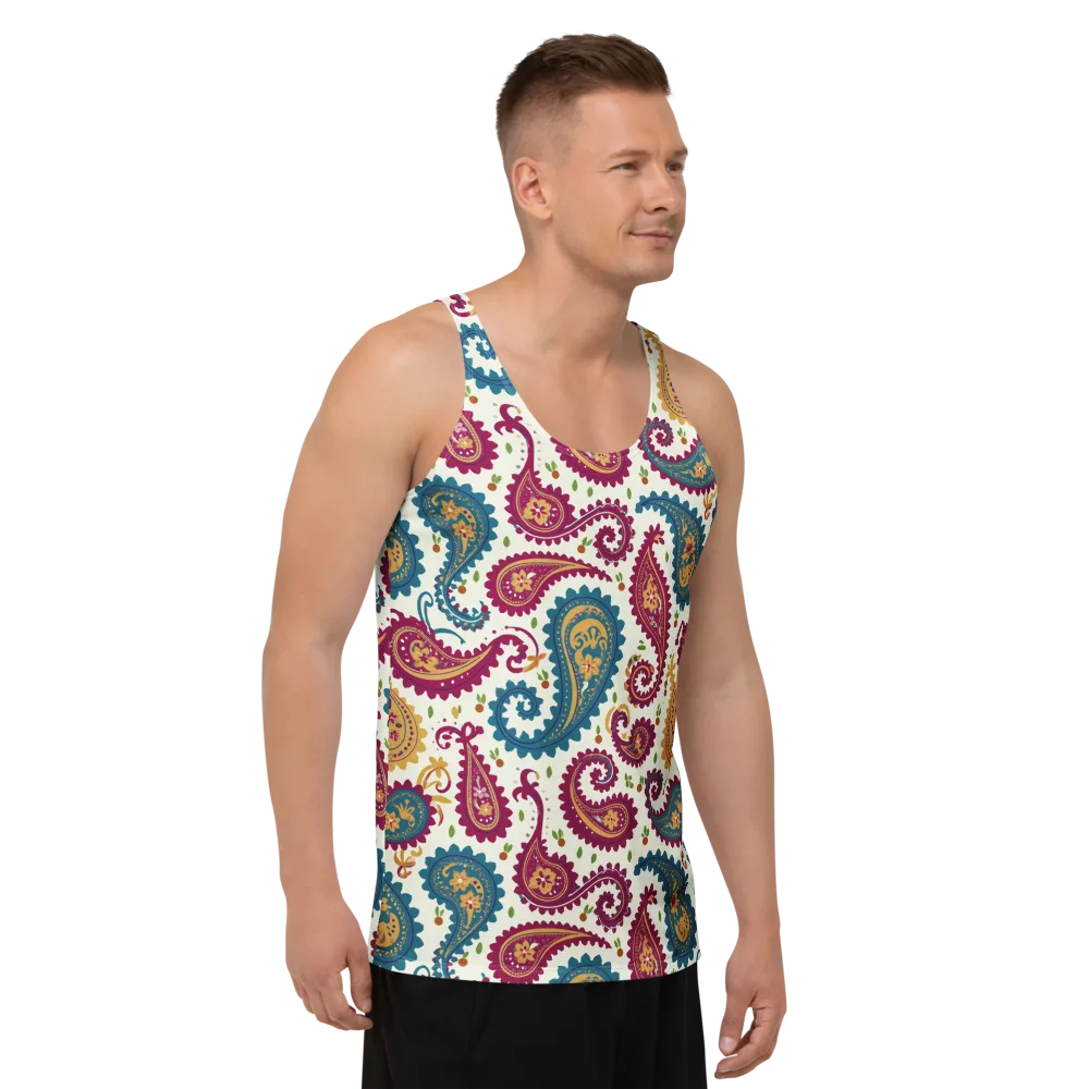 Paisley Bazaar on Men's Tank Top — Right Front