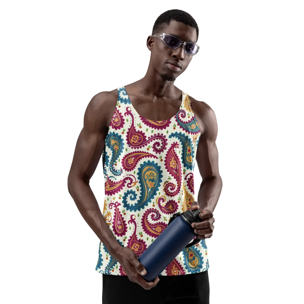 Paisley Bazaar on Men's Tank Top — Front