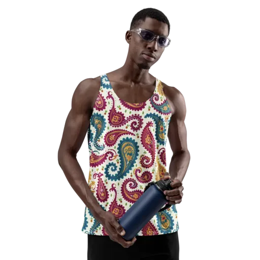 Paisley Bazaar on a Men's Tank Top