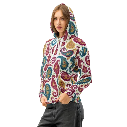 Paisley Bazaar on a Cotton Hoodie