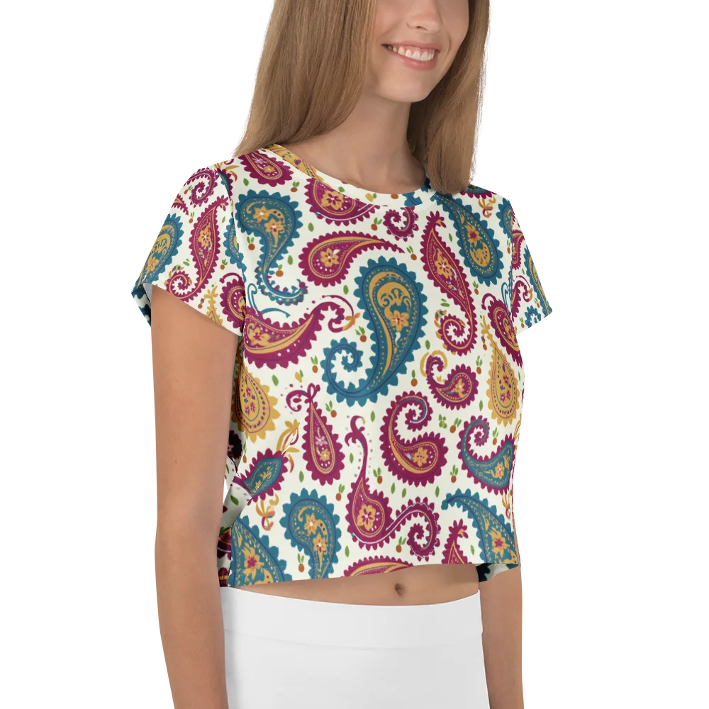 Paisley Bazaar on Crop Tee — Right