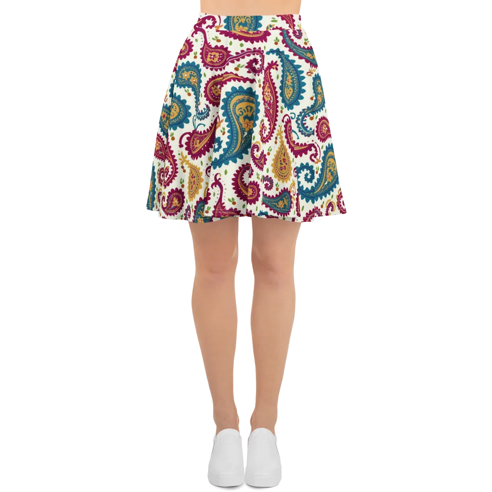 Paisley Bazaar on Skater Skirt — Front