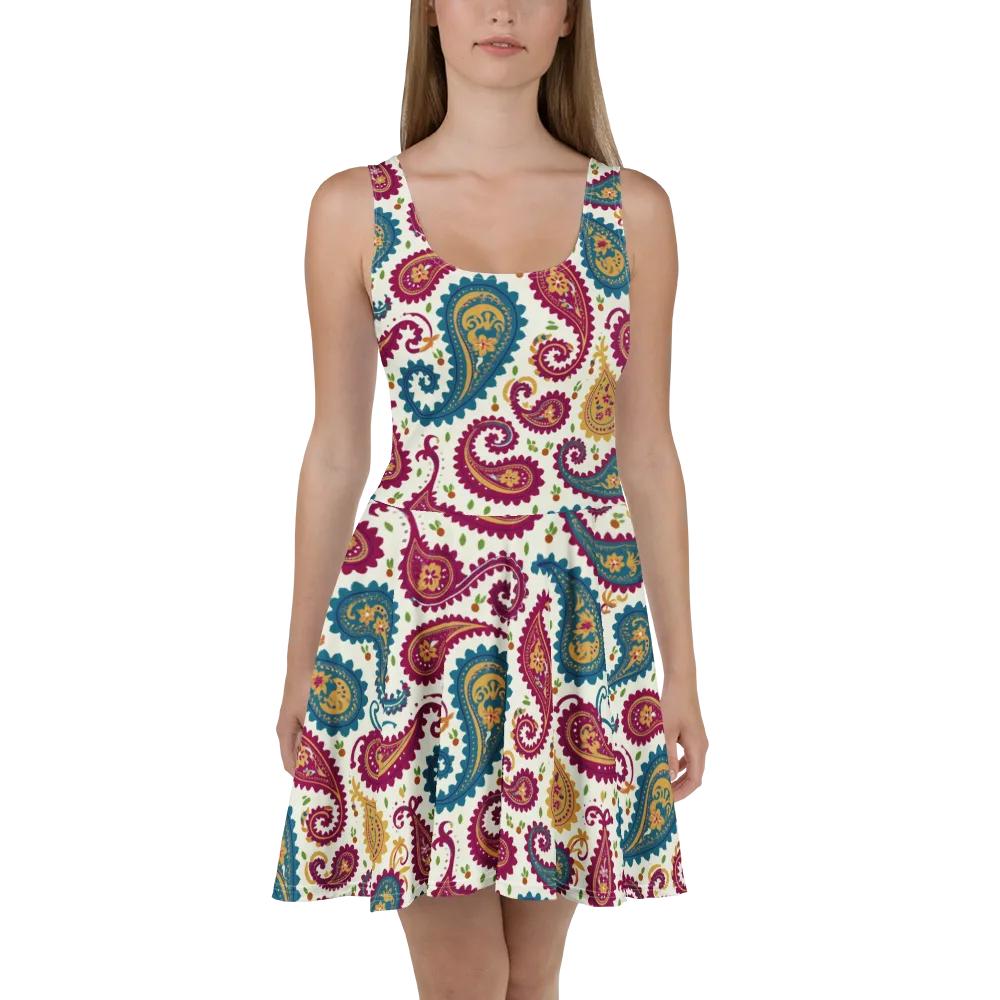 Paisley Bazaar on Skater Dress — Front