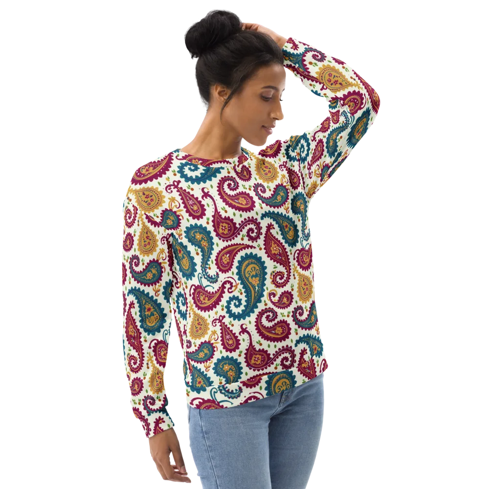 Paisley Bazaar on Sweatshirt — Right Front