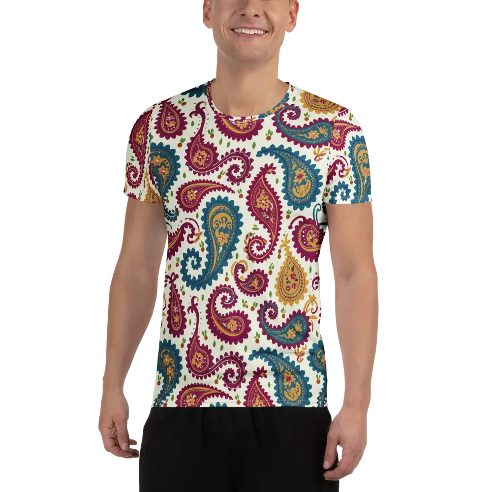 Paisley Bazaar on Men's Athletic T-Shirt — Front