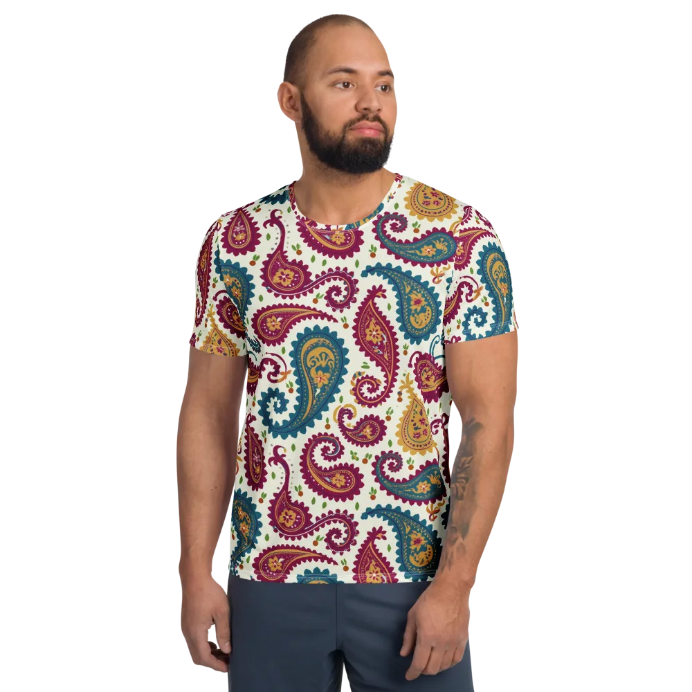 Paisley Bazaar on Men's Athletic T-Shirt — Front