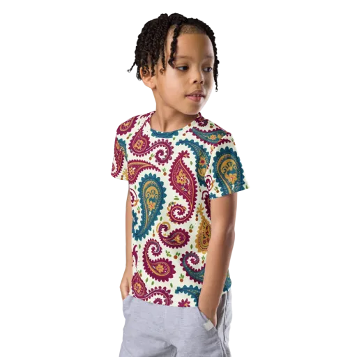 Paisley Bazaar on a Kids Crew Neck T-Shirt