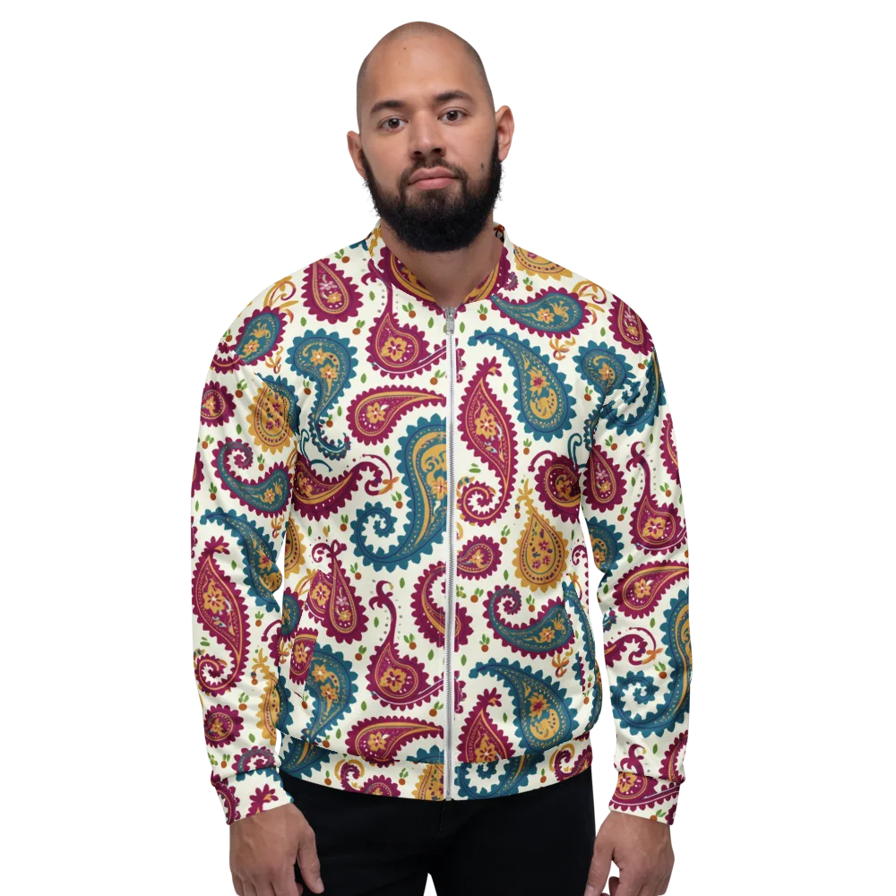 Paisley Bazaar on Bomber Jacket — Front