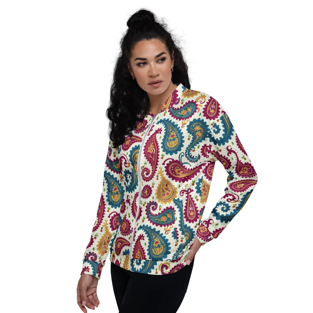Paisley Bazaar on Bomber Jacket — Left